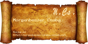Morgenbeszer Csaba névjegykártya